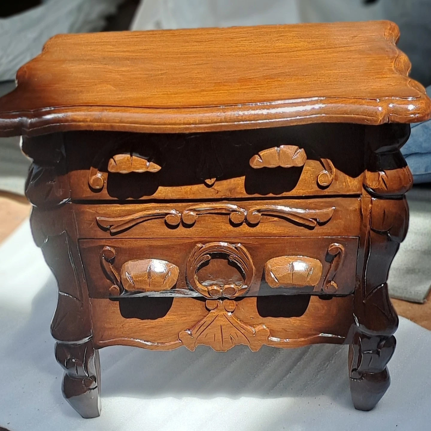 Antique Night stand end table Oak 1900's refinishe